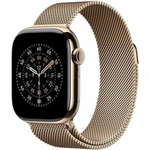 Apple Adjustable Smartwatch Band - One Size - Loop Attachment - Gold - Woven, Stainless Steel