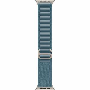 Apple Watch Ultra 3 GPS + Cellular 49mm Natural Titanium Case with Light Blue Alpine Loop - Medium. Display technology: OL