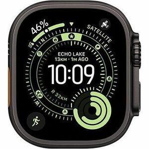 Apple Watch Ultra 3 Smart Watch - 49 mm Case Height - 44 mm Case Width - Black Case Color - Black Band Color - Titanium Ca