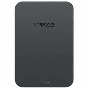 PanzerGlass empower Power Bank - Space Black - For iPhone - 5000 mAh - 20 W - USB Type-C Connector - 1 x USB - Compact, Qi