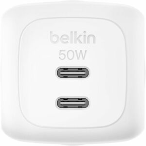 Belkin BoostCharge Pro 50 W AC Adapter - Universal Adapter - 2 USB Type-C - For Notebook, Smartphone, Tablet PC, Earbud, A