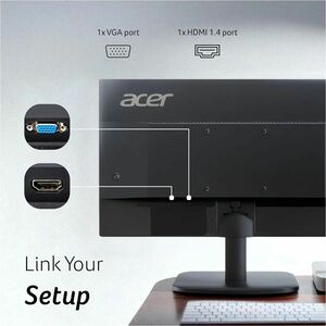 Acer EK220Q J0 22" (55.9 cm) Class LCD Monitor - 16:9 - Black - 21.5" (54.6 cm) Viewable - 250 cd/m² - 1 ms - HDMI - VGA