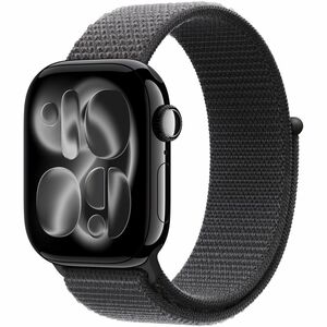 Apple 42mm Dark Gray Sport Loop - Adjustable - One Size - Hook & Loop Attachment - Dark Gray - Nylon Weave, Spandex, Polye