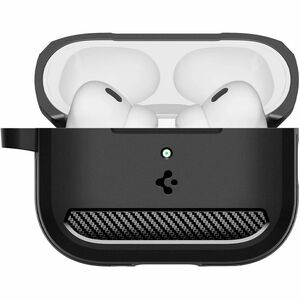 Spigen Rugged Armor Rugged Carrying Case Apple AirPods Pro 3 - Matte Black - Scratch Resistant, Fingerprint Resistant, Sho