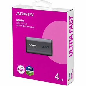 Unidad de estado sólido Pórtatil Adata SE880 AELI-SE880-4TCGY - Externo - 4TB - Gris titanio - PlayStation, Portátil, Tabl