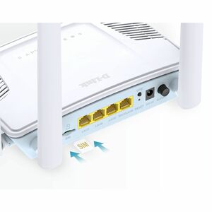 D-Link G403C Wi-Fi 4 IEEE 802.11b/g/n 1 SIM Ethernet Modem/Wireless Router - 4G - GSM 900, GSM 1800 - WCDMA, LTE, HSPA+ - 