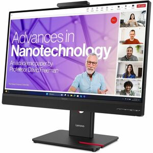 Lenovo ThinkVision T24-4v 24 Zoll Klasse Webcam Full HD LED-Monitor - 16:9 Format - Schwarz - 60,5 cm (23,8 Zoll) Viewable