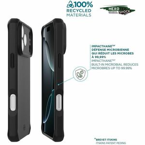 Coque MOBILIS SPECTRUM_R Durci - pour Apple Smartphone - Noir - Solide - Résistant aux chocs, Résistant aux Bactéries, Rés