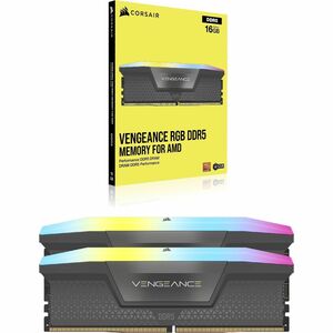 Módulo RAM Corsair Vengeance RGB para Computadora de escritorio, Placa Base - 16GB (1 x 16GB) - RGB - DDR5-6000/PC5-48000 