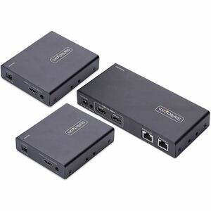 StarTech.com HDMI Extender - Black - 4 x Network (RJ-45) - 4 x HDMI - 70 m Operating Distance