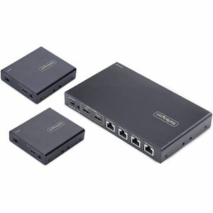 StarTech.com HDMI Extender - Black - 6 x Network (RJ-45) - 4 x HDMI - 70 m Operating Distance