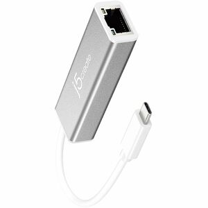 j5create JCE133G Gigabit Ethernet Adapter for MacBook, Ultrabook - 10/100/1000Base-T - Portable - USB 3.1 (Gen 1) Type C -