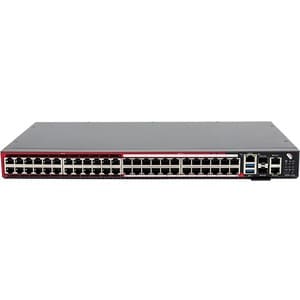 MODEL OM2224. 24 SERIAL SELECTABLE PINOUT. 2X 1GBE / SFP