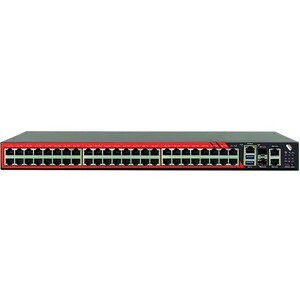 MODEL OM2248. 48 SERIAL SELECTABLE PINOUT. 2X 1GBE / SFP