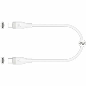 j5create 1,01 m USB-C Cabo de transferência de dados - 1 - Cable for Notebook, Tablet, Smartphone, Adaptador de energia, C