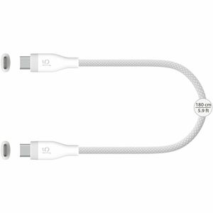 j5create JUCX18L18W-N 1,80 m USB-C Cabo de transferência de dados - 1 - Cable for Smartphone, Notebook, Tablet, Power Bank