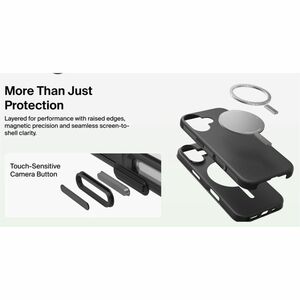 Belkin SheerForce Case for Apple iPhone 17 Smartphone - Textured Buttons, Textured Side - Black - Drop Resistant, Impact R