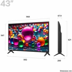 LG UA75 43UA75006LA 43" (109.22 cm) Smart LED-LCD TV 2025 - 4K UHDTV - High Dynamic Range (HDR) - Negro - HDR10, HDR10 Pro