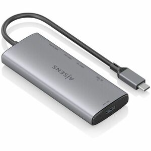 USB-C DOCK 6 EN 1 USB-C A HDMI USB-A 2XUSB-C SD MSD GRIS 20CM
