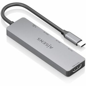 USB-C DOCK 5 EN 1 USB-C A HDMI 2XUSB-A USB-C USB-C PD GRIS 15CM