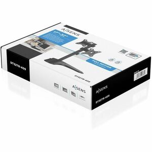 SOPORTE DE MESA INCLIN Y ROTA 2 MONITORES 8KG DE 17-32 NEGRO