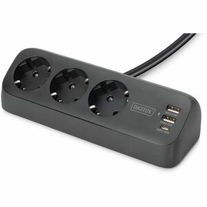 Digitus Steckdosenleiste - 2 x USB Typ A, 1 x USB Typ C, 3 x AC-Strom - 1,50 m Kabel - 16 A Stromstärke - 250 V AC Voltage