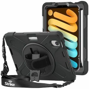 Strike Apple iPad Mini 6 Rugged Case with Handstrap & Lanyard Shoulder Strap