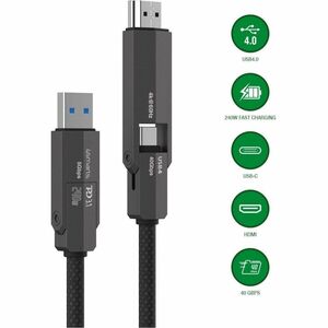 4smarts ComboCord 1,50 m USB-C/USB-A/HDMI AV-/Datenkabel - 1 - Cable for Notebook, Tablet, Smartphone, Monitor, Docking St