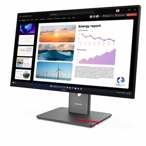 Lenovo ThinkVision P24Q-40 24" Class WQHD LED Monitor - 16:9 - Raven Black - 23.8" Viewable - In-plane Switching (IPS) Tec