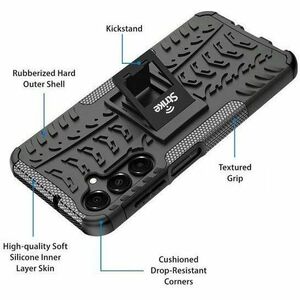 Strike Rugged Case for Samsung Galaxy A16 (Black) - For Samsung Galaxy A16 Smartphone - rubberized design texture - Black 