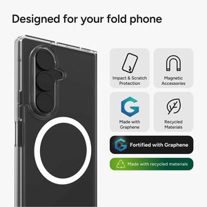 ZAGG Bridgetown Snap Cell Phone Case - For Samsung Galaxy Z Fold7 Smartphone - Clear - Impact Resistant, Scratch Resistant