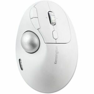 Kensington Pro Fit™ Ergo TB550 Trackball - Optical - Wireless - Bluetooth/Radio Frequency - 2.40 GHz - Rechargeable - Whit