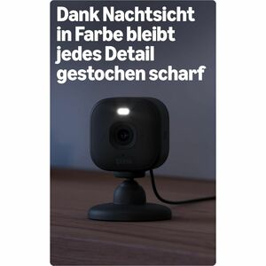 Blink Mini Indoor/Outdoor 2K Network Camera - Colour - 1 - Black - Colour Night Vision - 2560 x 1440 - 4x Optical - USB - 