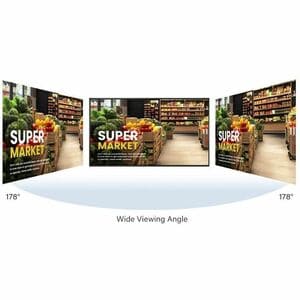 AG Neovo QM5503 1386.84 mm LCD Digital Signage Display - 24 Hours/7 Days Operation - Vertical Alignment (VA) - 3840 x 2160