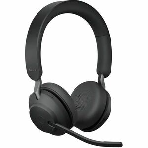 Jabra Evolve2 65 Headset - Microsoft Teams Certification - Stereo - Wireless - Bluetooth - 98.4 ft - 20 Hz to 20 kHz - Ove
