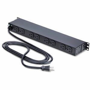 StarTech.com 14-Outlet Rackmount PDU, 1U Server Power Strip, 6x Front and 8x Rear Ports, Mounted Power Distribution Unit f