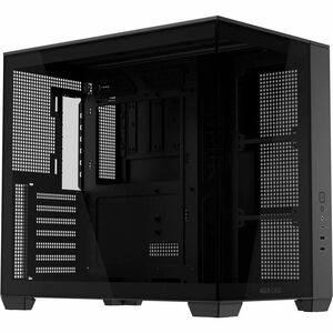 ASUS A32 Black ATX dual-chamber case with panoramic design supporting up to 420mm graphics cards in length 360mm radiators