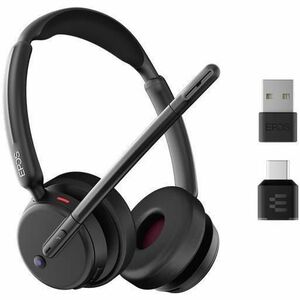 EPOS IMPACT 500 Headset - Microsoft Teams Certification - Stereo - Wireless - Bluetooth - 98 ft - 20 Hz to 20 kHz - Over-t