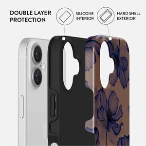 BURGA Case for Apple iPhone 16 Smartphone - Velvet Night design - Fade Resistant, Scratch Resistant, Shock Absorbing, Drop