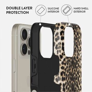 BURGA Case for Apple iPhone 16 Pro Smartphone - Leopard, Cheetah, Player - Fade Resistant, Scratch Resistant, Shock Absorb