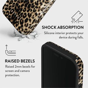 BURGA Case for Apple iPhone 16 Smartphone - Leopard Print, Cheetah, Player - Multicolor - Fade Resistant, Scratch Resistan