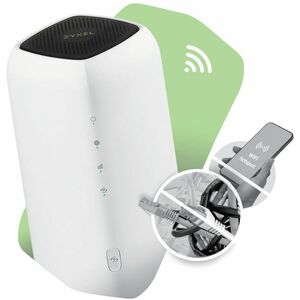 ZYXEL Nebula FWA505 Wi-Fi 6 IEEE 802.11 a/b/g/n/ac/ax 1 SIM Ethernet Modem/Wireless Router - 5G - LTE - Dual Band - 2.40 G