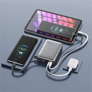 4smarts Pocket Stromspeicher - Grau - für Smartphone, Tablet-PC, Smartwatch, Kabellose Ohrhörer, Kamera, Lautsprecher - 20