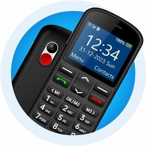 Opel Mobile BigButton M 128 MB Feature Phone - 2.2" QVGA 220 x 176 - 48 MB RAM - 4G - Black - Bar - Unlocked SIM-free - Re