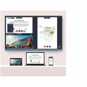 BenQ Board Essential RE6504 1651 mm 4K UHD LCD Collaboration Display - ARM Cortex A73 + A53 - 8 GB - Infrared (IrDA) - Tou