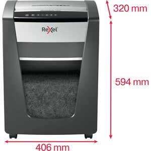 Rexel Momentum M515 Paper Shredder - Continuous Shredder - Micro Cut - 15 Per Pass - for shredding Paper - P-5 - 230 mm Th