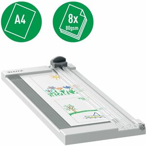 Leitz Precision Trimmer - A4 - 8 Sheet Cutting Capacity - Steel Blade - 46 mm Height x 153 mm Width x 376 mm Depth - Light