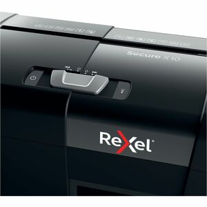 Rexel Secure X10 Paper Shredder - Cross Cut - 10 Per Pass - for shredding Paper - 4 mm x 40 mm Shred Size - P-4 - 220 mm T