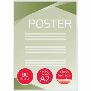 ACCO Document Laminating Pouch - Sheet Size Supported: A2 462 mm Width x 600 mm Length - Laminating Pouch/Sheet Size: 80 µ