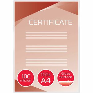 Document Laminating Pouch - Sheet Size Supported: A4 216 mm Width x 303 mm Length - Laminating Pouch/Sheet Size: 100 µm Th